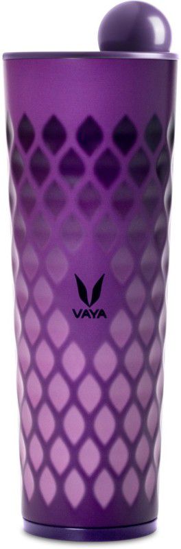 VAYA DRYNK Vacuum Insulated Stainless Steel Water Bottle, Thermosteel Flask with Globe Lid 600 ml Bottle  (Pack of 1, Purple, Steel)