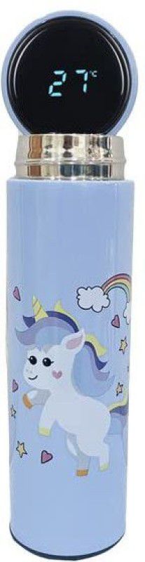 TRENDS ALERT Stainless Steel Unicorn with Smart Temperature Display (Pack of 1)Sky Blue 500 ml Bottle  (Pack of 1, Blue, Steel)