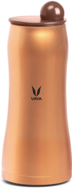 VAYA DRYNK Vacuum Insulated Steel Flask 900 ml, Stainless Steel Bottle with Globe Lid 900 ml Flask  (Pack of 1, Orange, Steel)