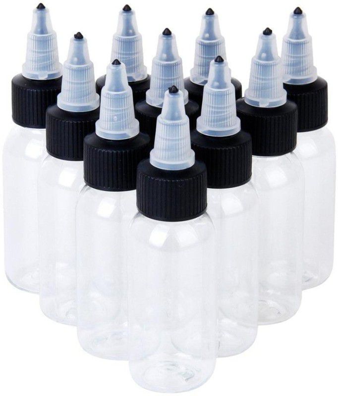 BOLT 10pcs 30ml Empty Bottles For Tattoo Ink Pigment Green Soap 30 ml Bottle  (Pack of 10, Clear, Plastic)