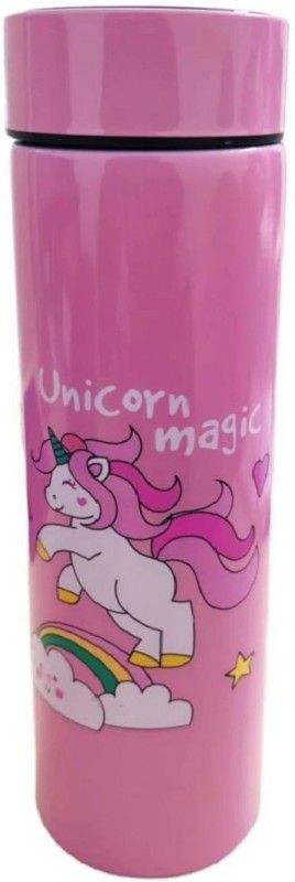 KKYMANSH Unicorn Pink Temperature Water Bottle 500 ml Bottle  (Pack of 1, Pink, Steel)