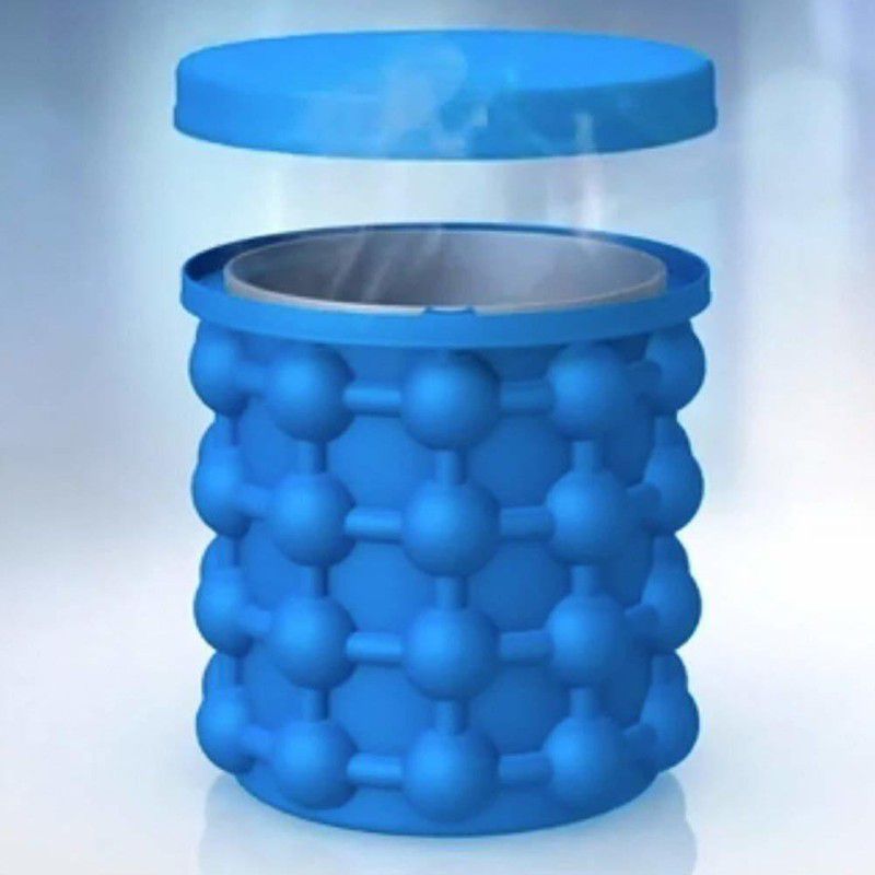 VibeX 1 L Silicone, Plastic VII®-455-JM-Silicone Ice Cube Maker Ice Bucket Summer Beach Magic ice Box Ice Bucket  (Blue)