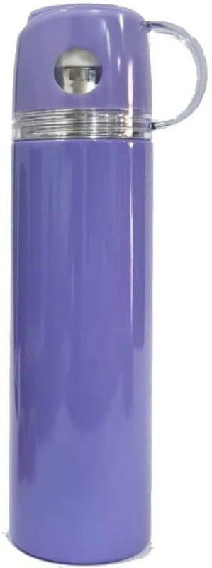 IndusBay 500 ML Stainless Steel Thermo Vacuum Insulated Bottle Flask with Cup , Blue 500 ml Flask  (Pack of 1, Blue, Plastic)