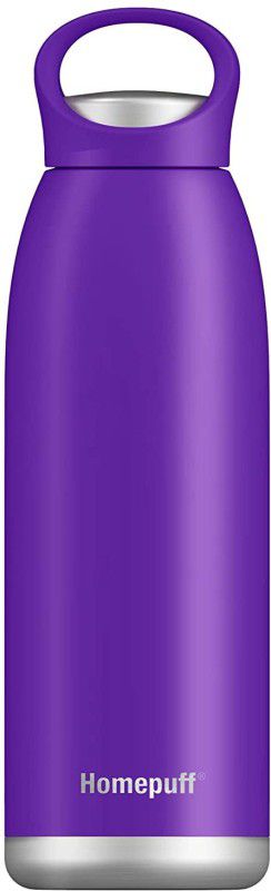 Home Puff Thermo Stainless Steel Insulated Water Bottle, Leak Proof, 8+hrs Hot/20+hrs Cold 900 ml Bottle  (Pack of 1, Purple, Steel)