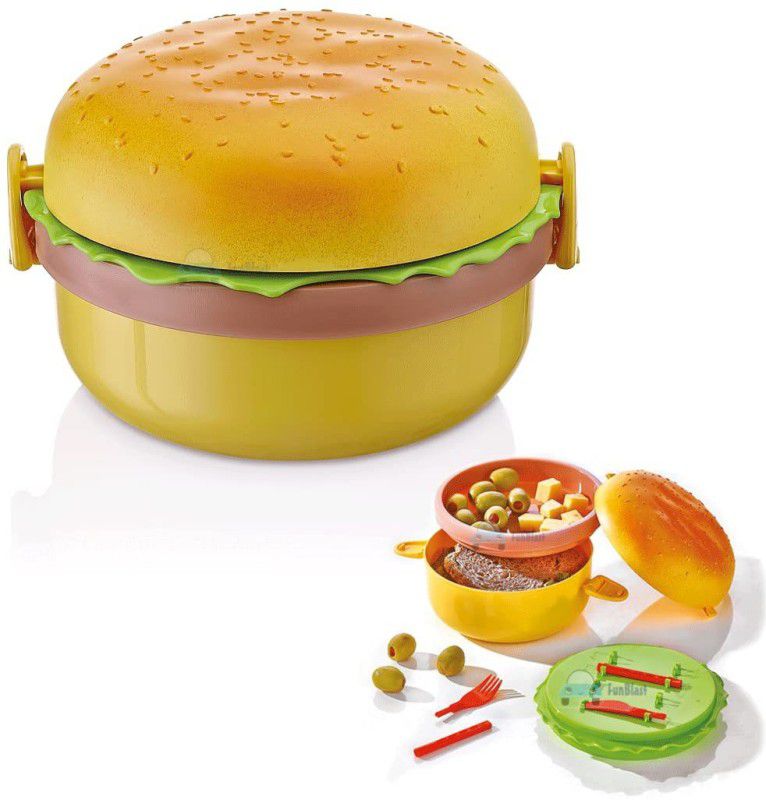 SWISS WONDER School lunch box Children's bento food container set-X7 3 Containers Lunch Box  (500 ml)