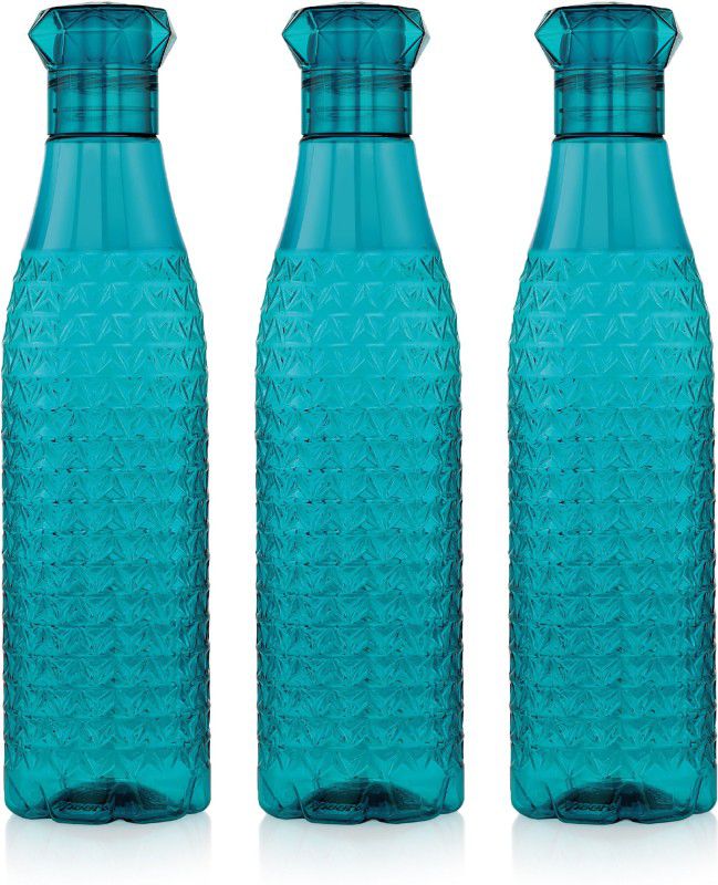 N H Enterprise Premium Quality Fridge Water Bottle Set ( 3 PCS ) 1000 ml Bottle  (Pack of 6, Blue, Plastic)