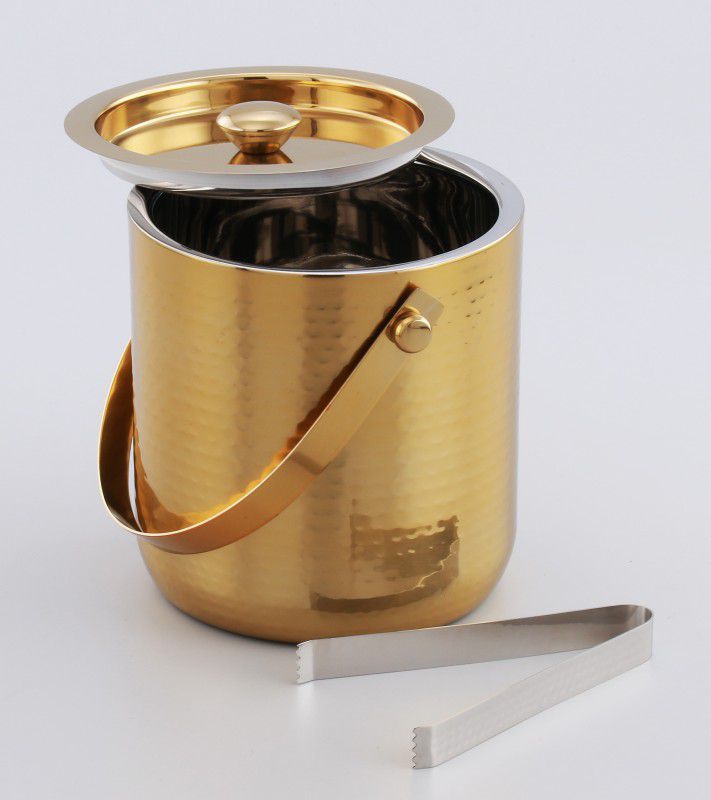 GRD International 2.5 L Steel D3038 Ice Bucket  (Gold)