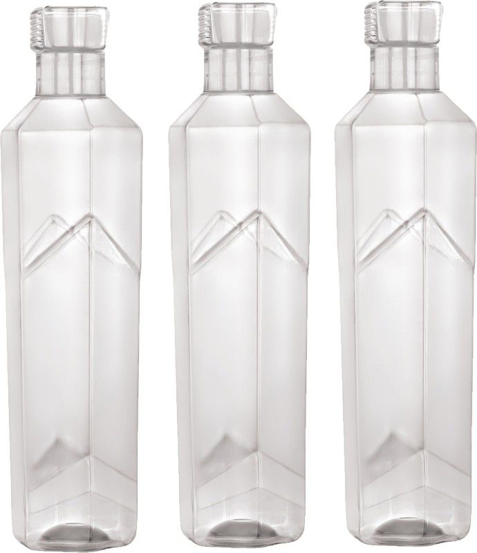 Glacier Premium Quality Fridge Water Bottle Set of 3 For Home,Gym,Office (White) 1000 ml Bottle  (Pack of 3, Plastic)