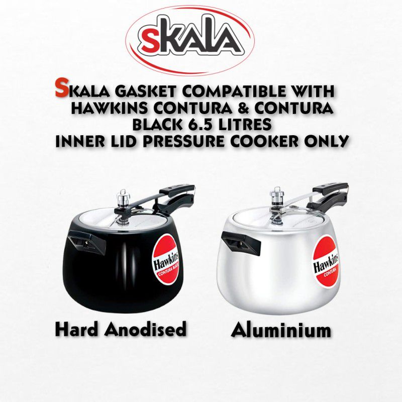 SKALA Compatible With HAWKINS CONTURA & CONTURA BLACK 6.5 LTR INNER LID (Pack of 3) 180 mm Pressure Cooker Gasket