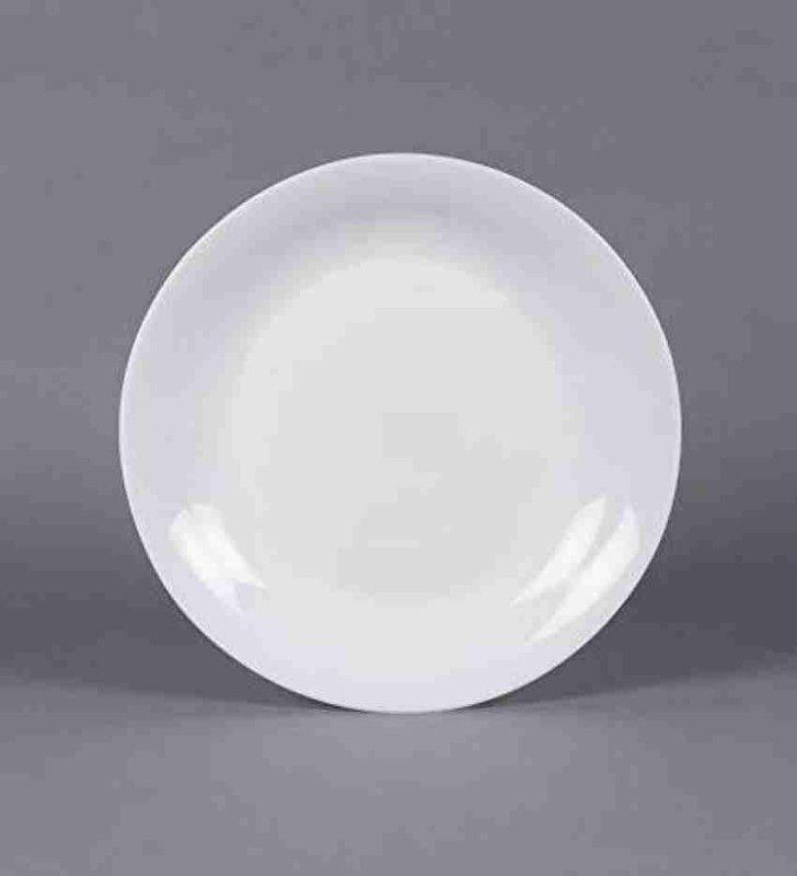 Namaste Kitchen Borosil Moon Large Dinner Plate, 10.6 inch, Set of 6, White Plates Dinner Plate  (Pack of 6, Microwave Safe)