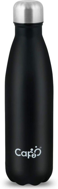 Cap2O Double Insulated Water Bottle, Hot & Cold for 24 Hours BPA Free Non-Toxic 750 ml Bottle  (Pack of 1, Black, Steel)