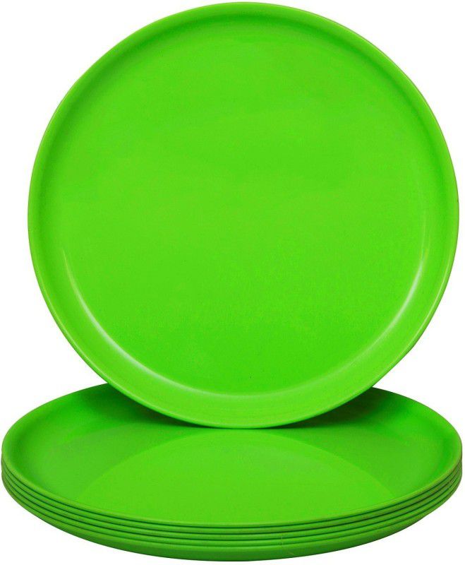 Homray Microwave Safe & Unbreakable Exotic Full Plates (6 Pieces)-Apple Green Dinner Plate  (Pack of 6, Microwave Safe)