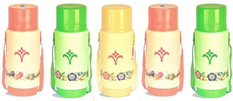 Nagraja Surya Hot or Cold Vacuum Flask 500 ml Flask  (Pack of 5, Multicolor, Plastic)