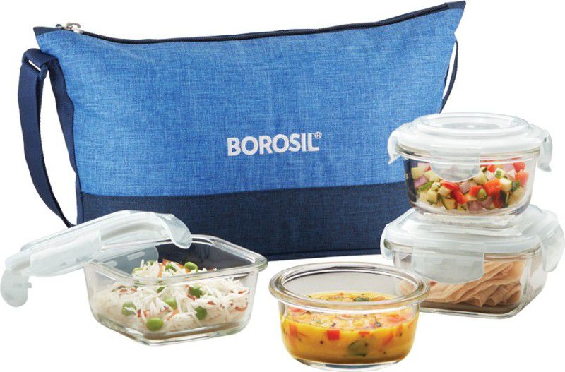 BOROSIL ICYS4PRISRDD_Lunch Box 4 Containers Lunch Box  (1120 ml, Thermoware)