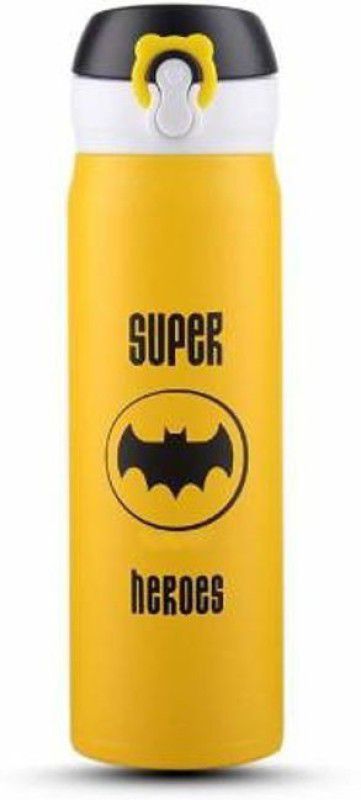 Esmi Stainless Steel SuperHero Character Water Flask | Batman Water Bottle 500ml 500 ml Bottle  (Pack of 1, Multicolor, Steel)