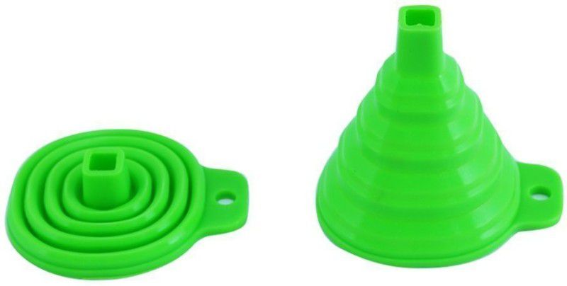 YOZONKY Folding Silicone Funnel Pack Of 2 Pcs Silicone Funnel  (Multicolor, Pack of 2)