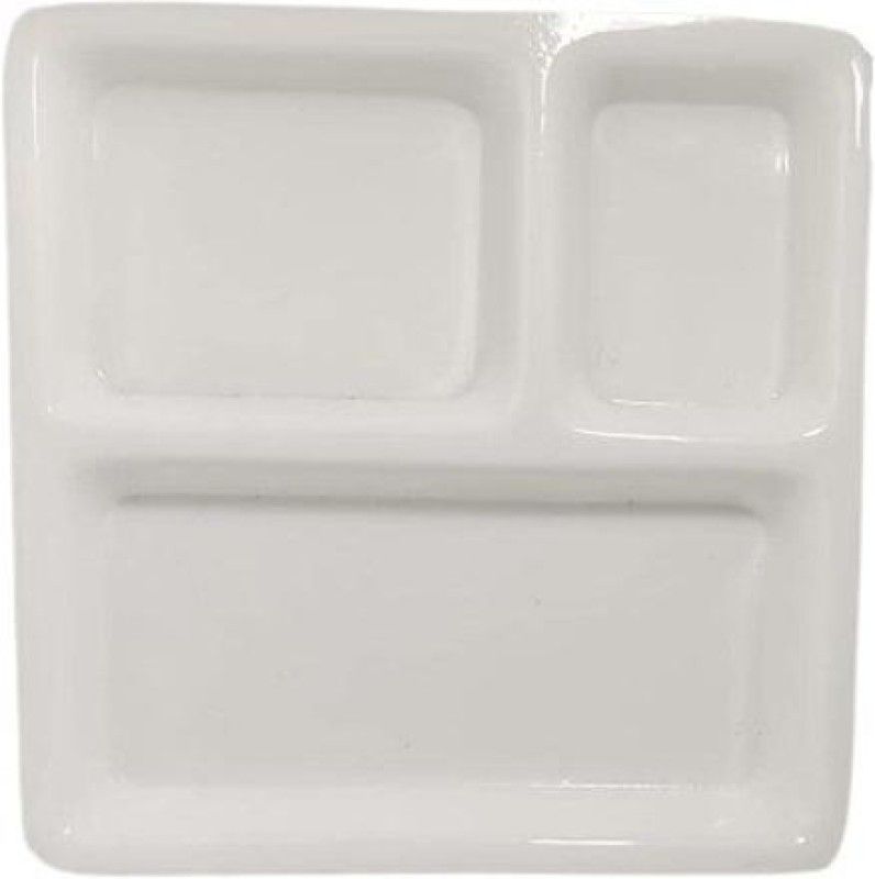 DECORITUP Acrylic PVC Free Unbreakable Dishware Pav Bhaji Plate Dinner Plate  (Microwave Safe)