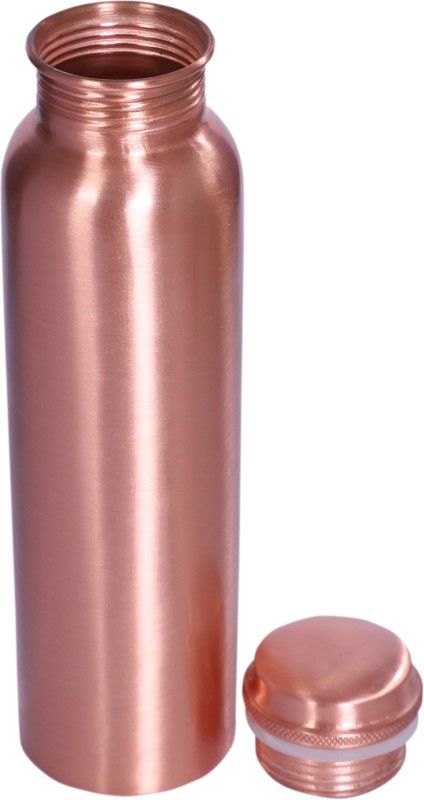 THREADVIBELIVING Copper Water Bottle, 1000ml, Set of 1, Copper 1000 ml Bottle  (Pack of 1, Brown, Copper)