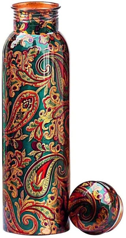 GOLDEN VALLEY Designer Water Bottle with Advanced Leak Proof Protection and Joint Less 1000 ml Bottle  (Pack of 1, Copper, Copper)