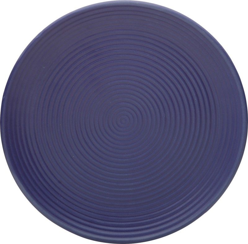 Tatvam Homes Dandelion' Handmade Ceramic (10 inches) Dinner Plate  (Pack of 4, Microwave Safe)