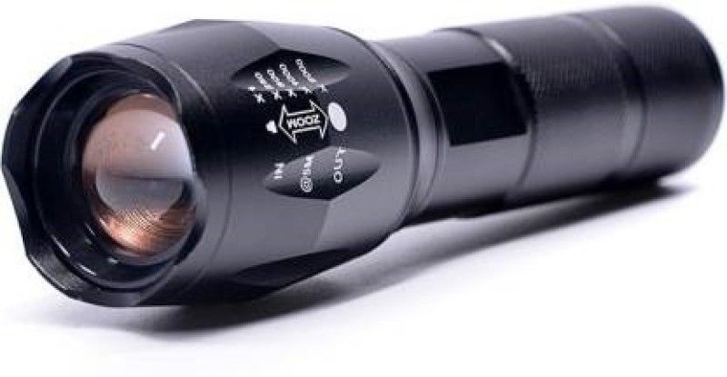 DMCEF Zoomable LED T6 with 5 Modes Super Bright Cree t6 led torch light with Rechargeable Batty and adapter Included OR (3xAAA bateries not included,) Flambe Torch