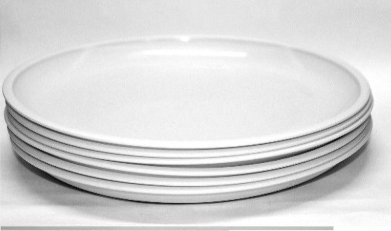 Kanha Microwave Safe & Unbreakable Round Full Plates (6, Cream ) Dinner Plate  (Pack of 6, Microwave Safe)