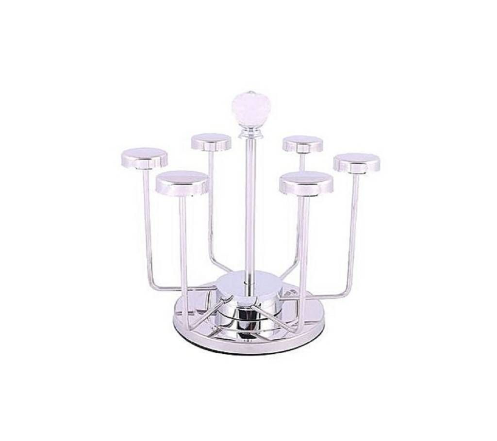 Stainless Steel Glass Stand - Silver