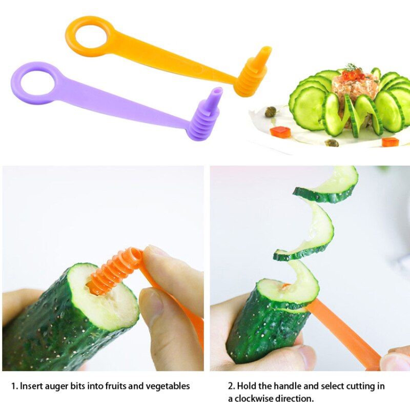 Spiral Slicer Blade Hand Slicer Cutter Carrot Potato Vegetables Spiral Knife Kitchen Tools Kitchen Gadgets And Accessories Hot-Random Color