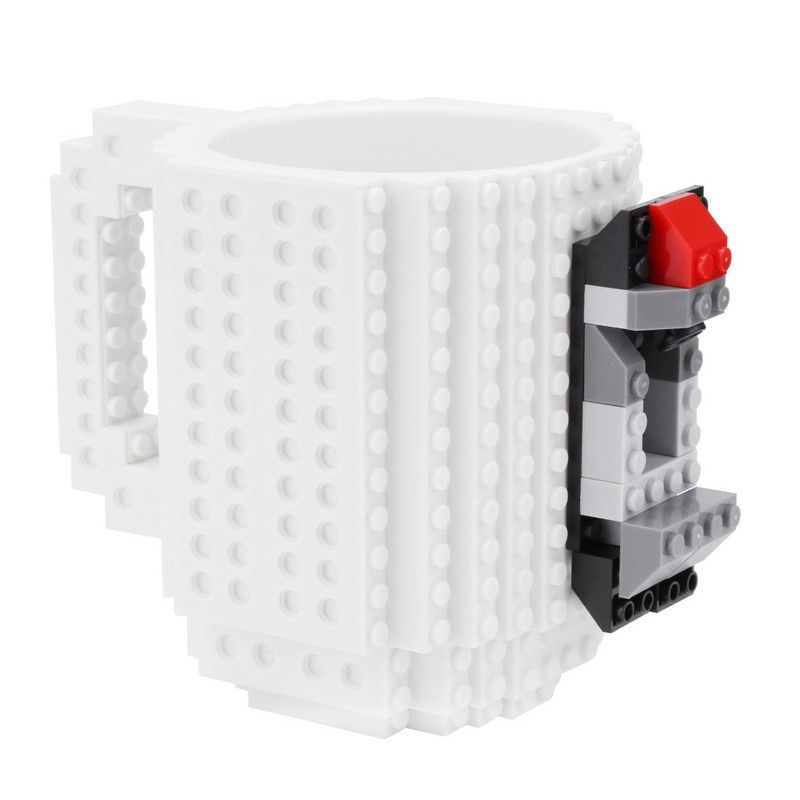 1Pc Build-On Brick Mug Type Building Blocks Coffee Cup DIY Block Puzzle Mug Portable Drinkware Drinking Mug