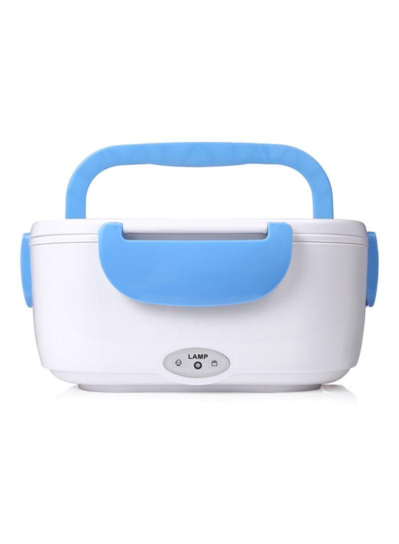 Portable Electric Lunch Box - White and Blue