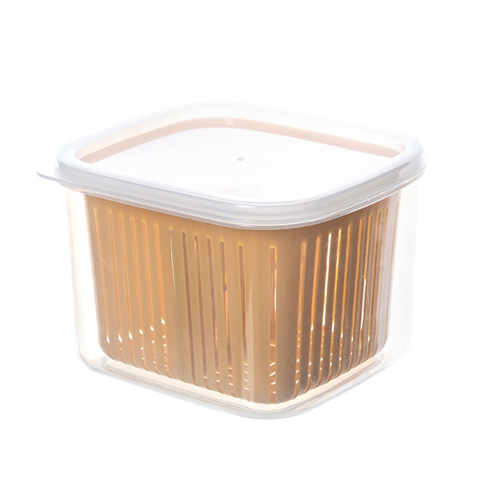 Storage Container Double Layers Multi-functional Food-Grade Double Layers Fruit Draining Boxes for Home