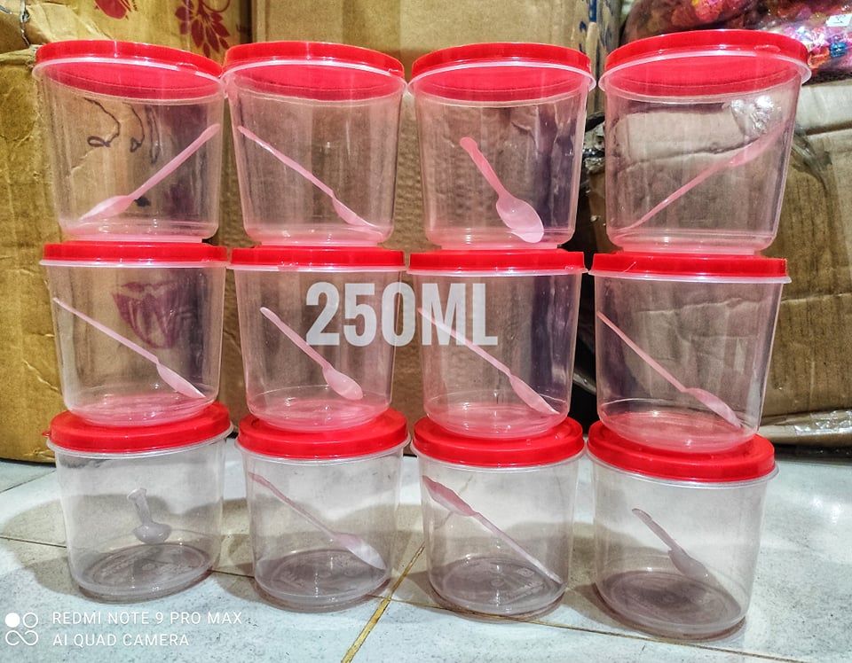 12Pis Plastic Jar-250ml