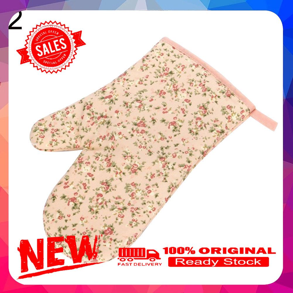 1Pc Flower Grid Heat Insulation Oven Mitt Thickened Glove Kitchen Baking Tool