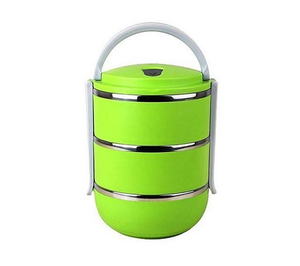 Three Layers Hot Lunch Box - Lime