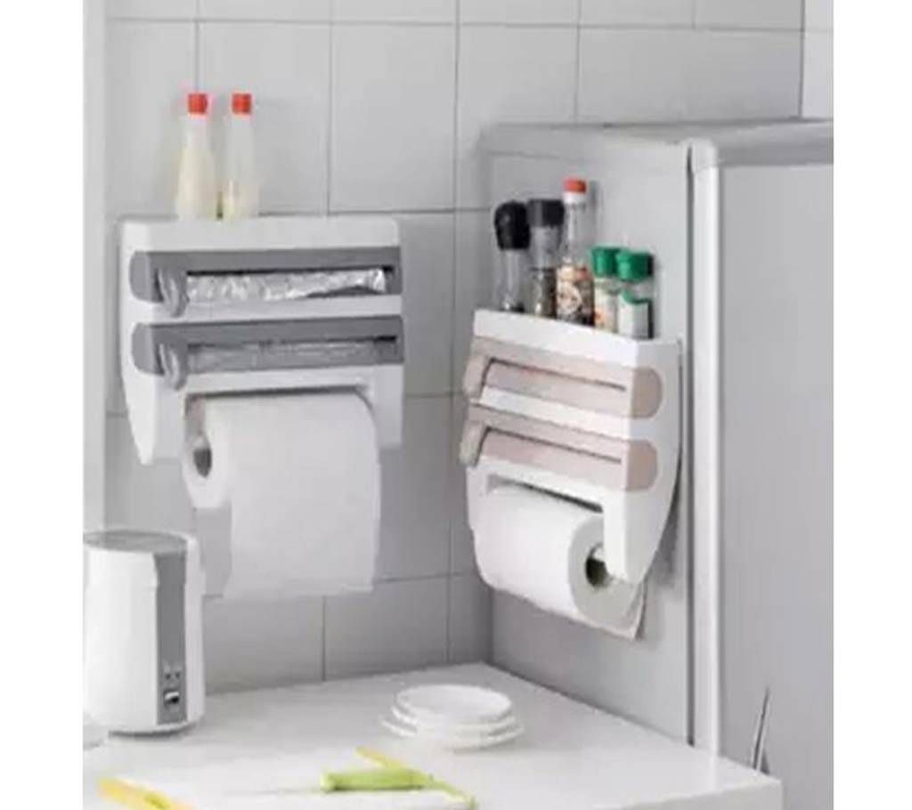 3 in 1 Kitchen Foil & Tissue Holder - White