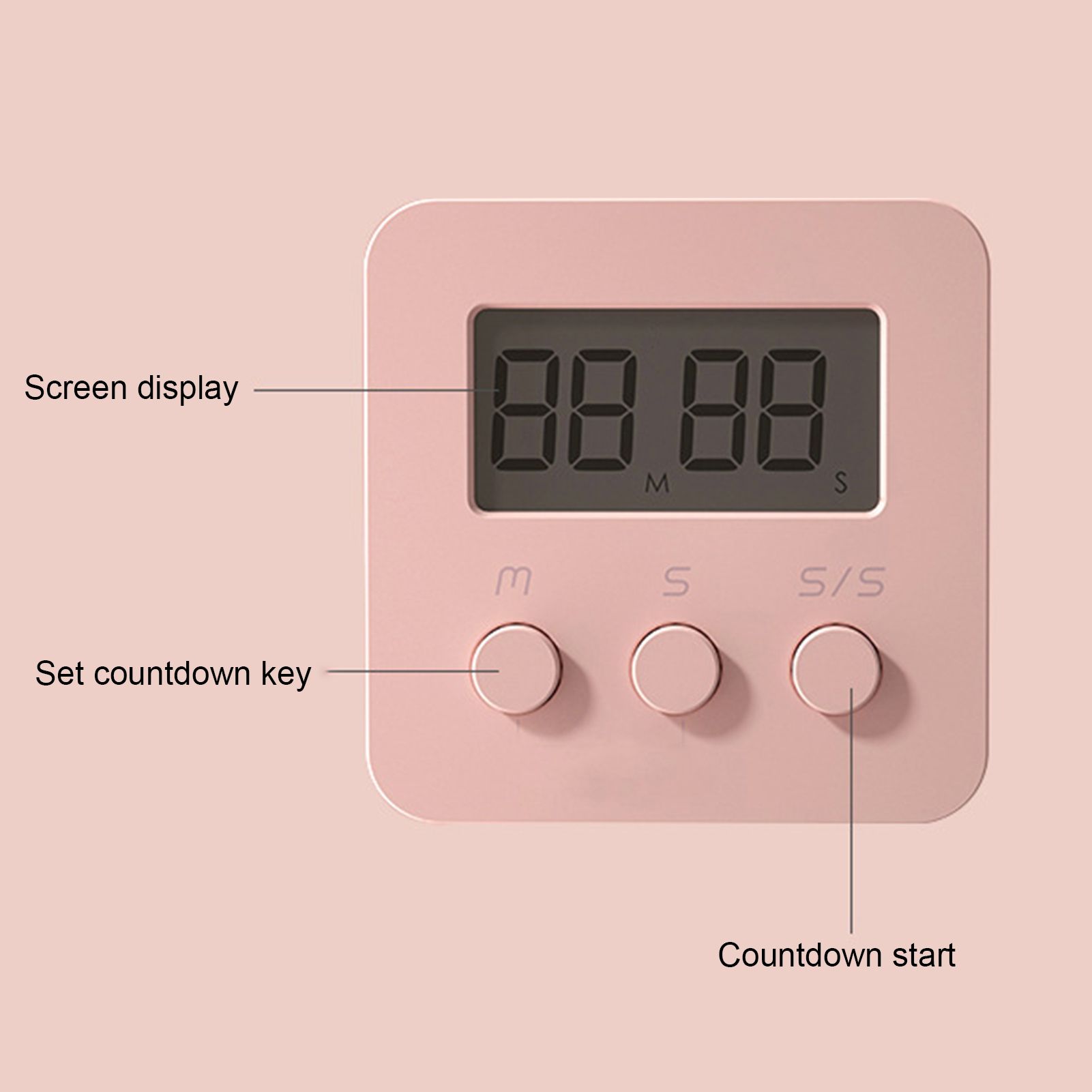 Kitchen Timer Large Screen Minimalist Style Digital Timer