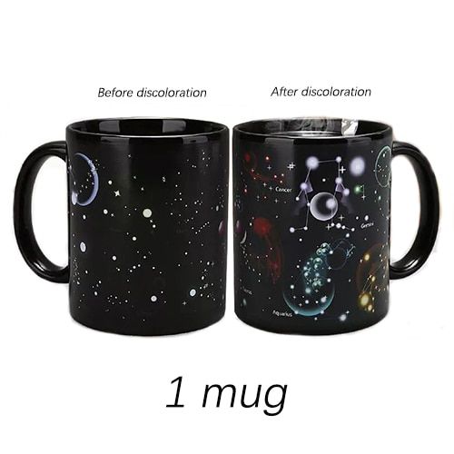 Creative Changing Color Chang Mug Ceramic Mug Heat Revealing Coffee Cup FrieGift StuBreakfast Cup Star Solar System Mug