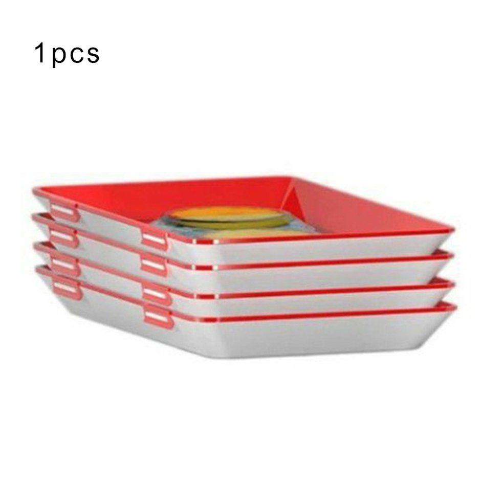 Refrigerator Tray Food Seal Design Convenience Saving Space Easy To Wash - Red