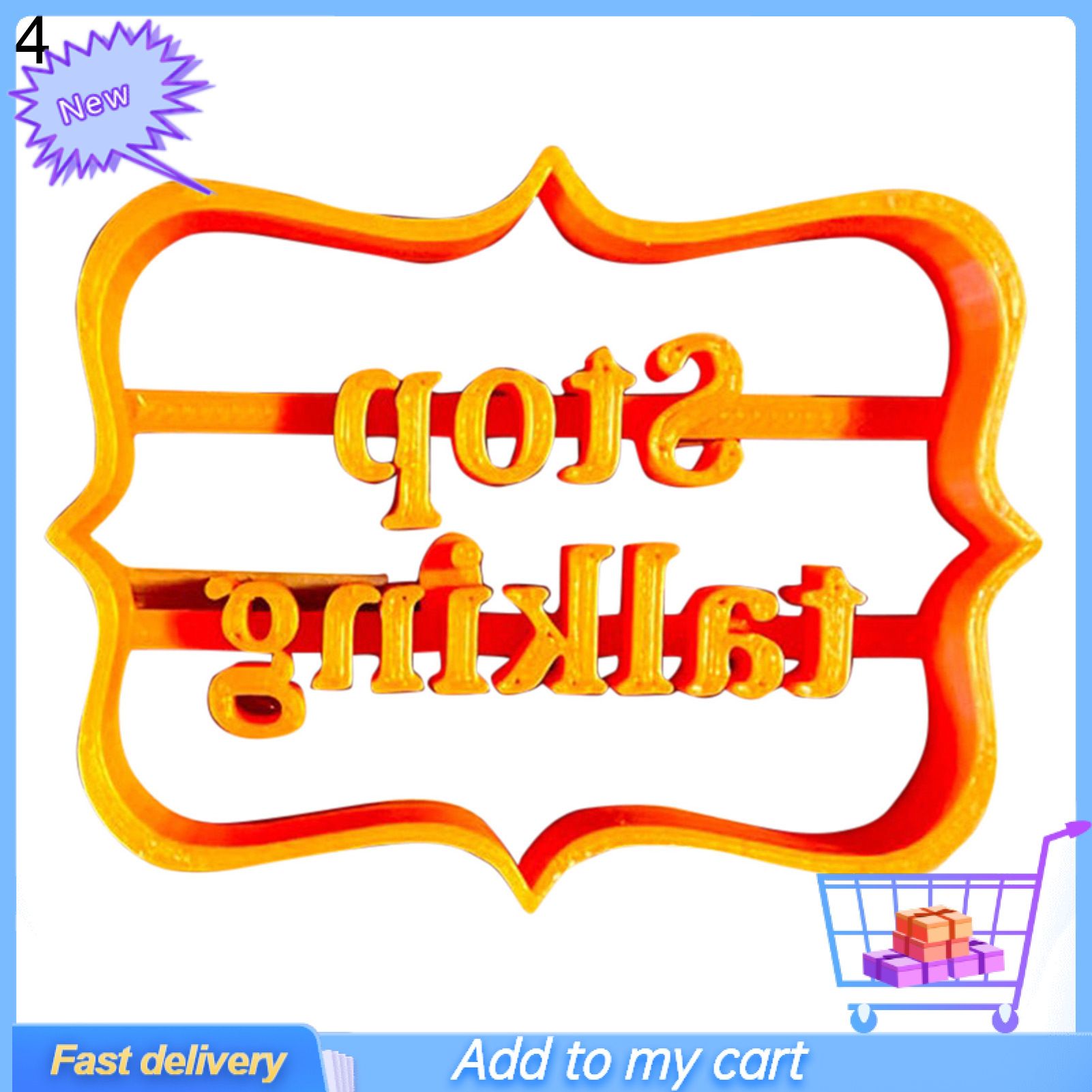 Cookies Mold Irreverent Phrases Pattern Multifunctional Plastic Chocolate Candy Biscuits Mould DIY Sugar Craft