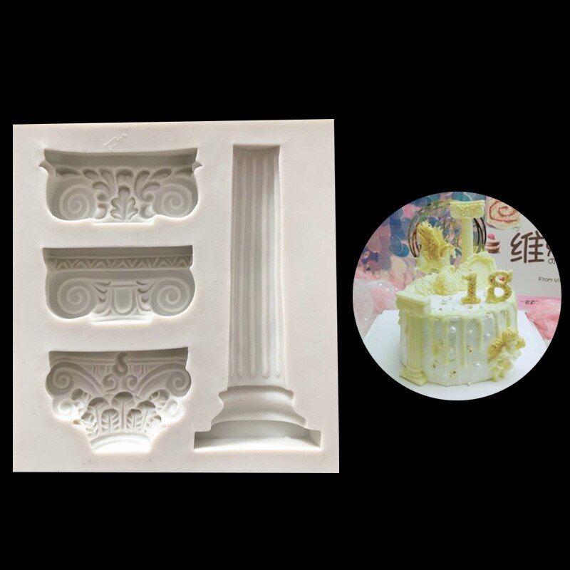 Roman column  sugar  silicone mold cake chocolate drop mould 15-603