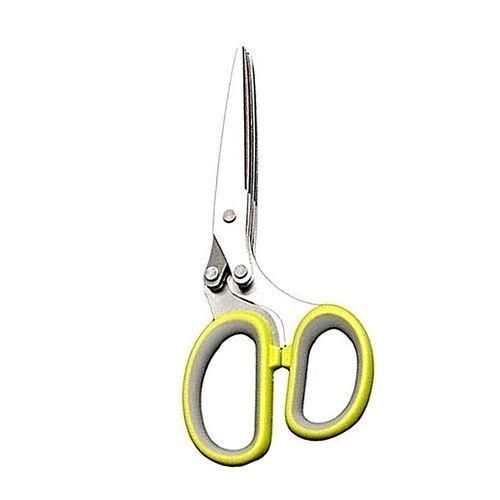 5 Layers Kitchen Scissors - Silver and Olive