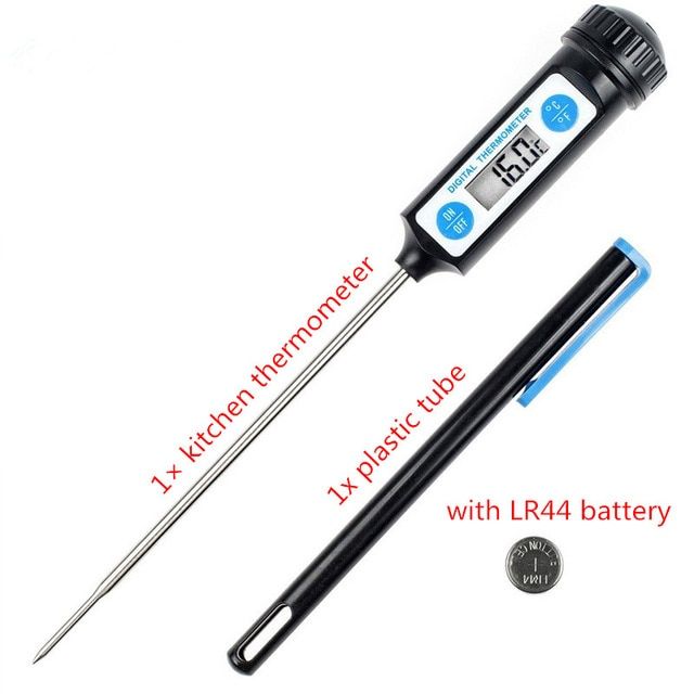 Anpro Kitchen Digital Food Thermometer Long Probe Electronic Cooking Thermometer For Cake Soup Fry BBQ Meat With