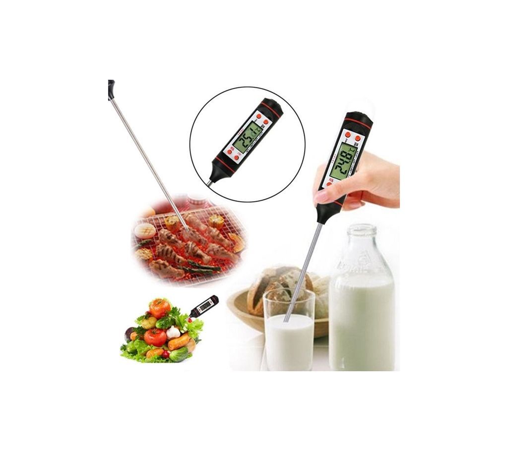Digital Thermometer Cooking Kitchen Stainless Steel Food Meat Steak Jam