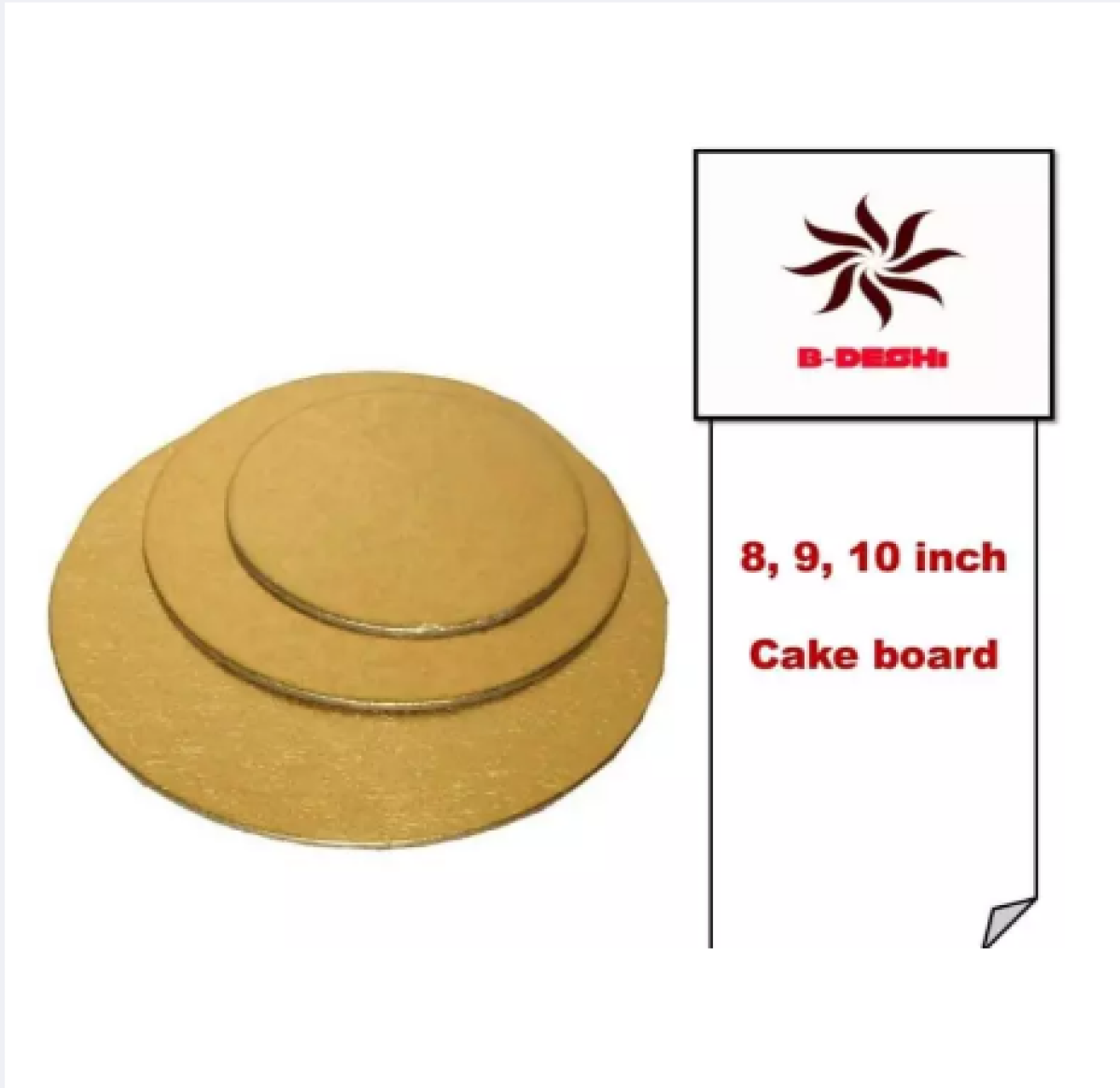 Cake Board 3 piece (8 inch, 9 inch, 10 inch)