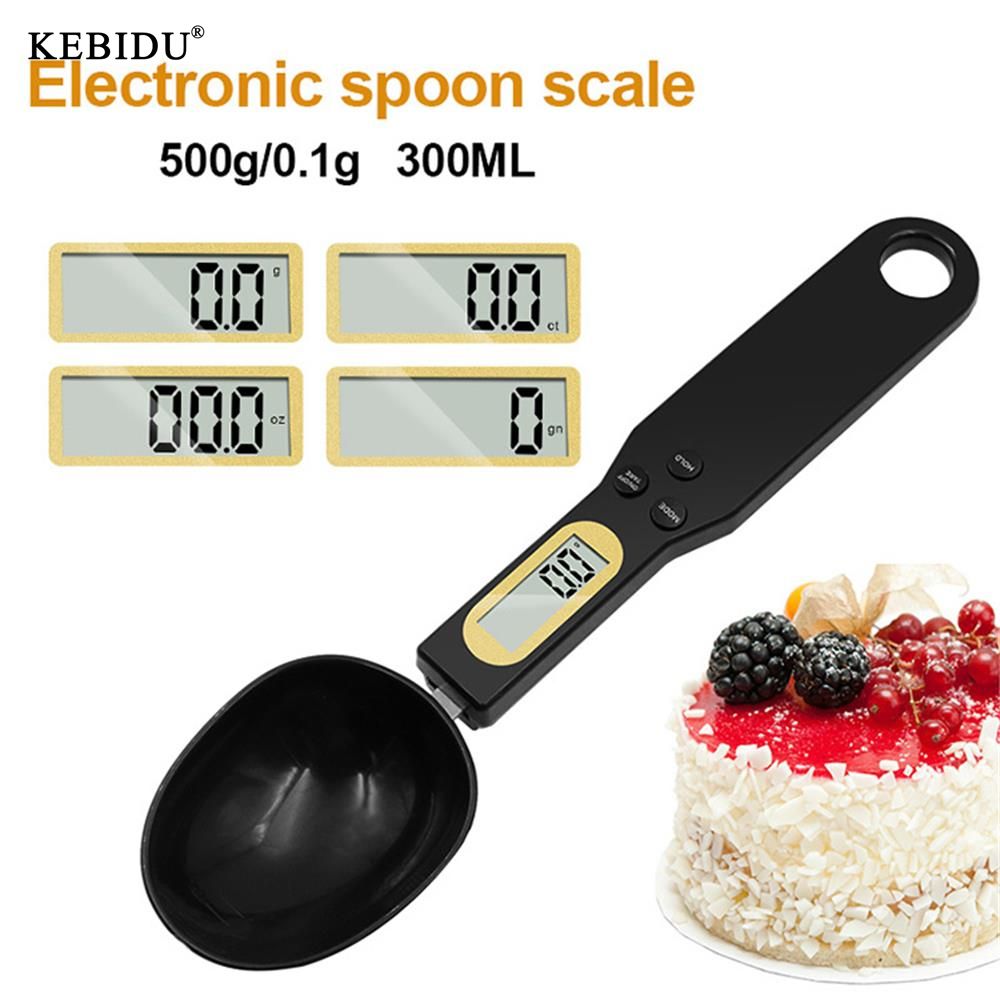Kebidu 500g/0.1g Digital Measuring Spoon LCD Display Electronic Spoon Scale