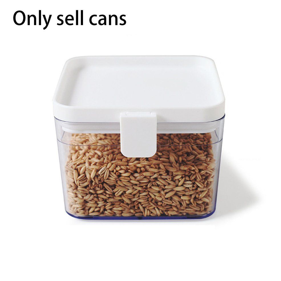 MA Food-grade Buckle Transparent Whole Grains Airtight Can Refrigerator Plastic Square Moisture-proof Storage Box