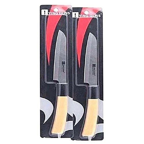 2 Pieces Kitchen Knife - Brown