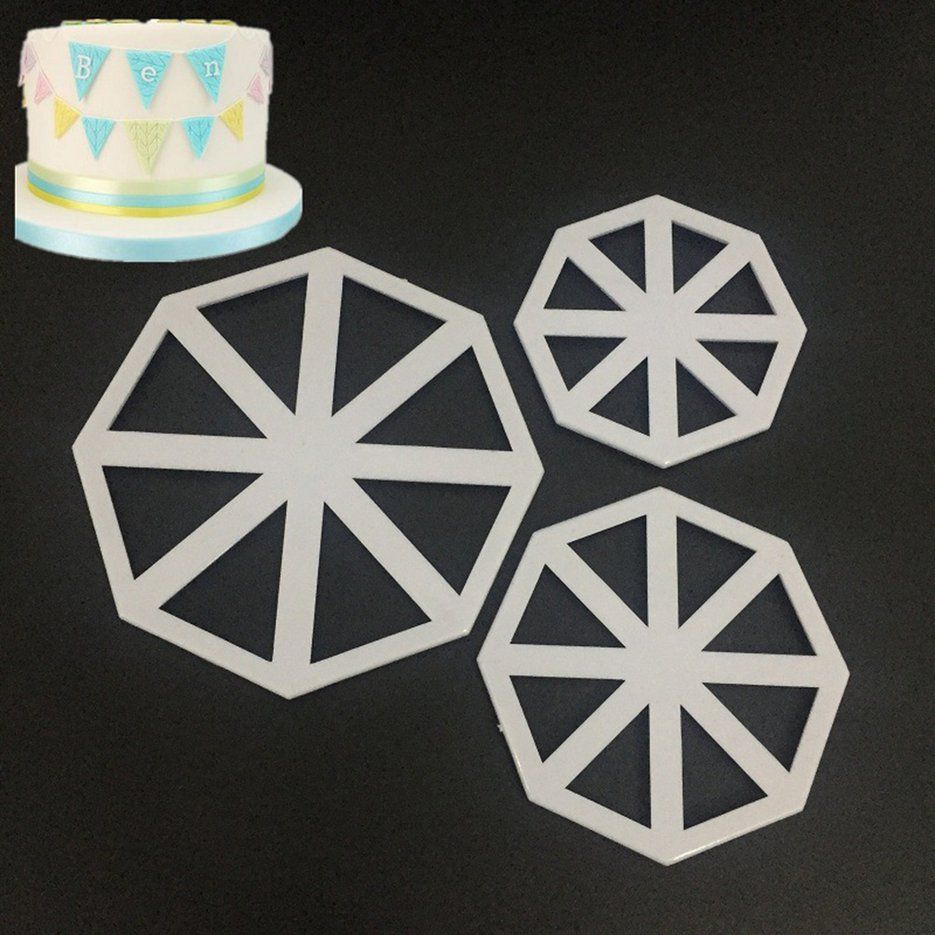 New 3Pcs Triangle Cake Mold Diy Cake Mould Chocolate Candy Mold 3D Baking Mold