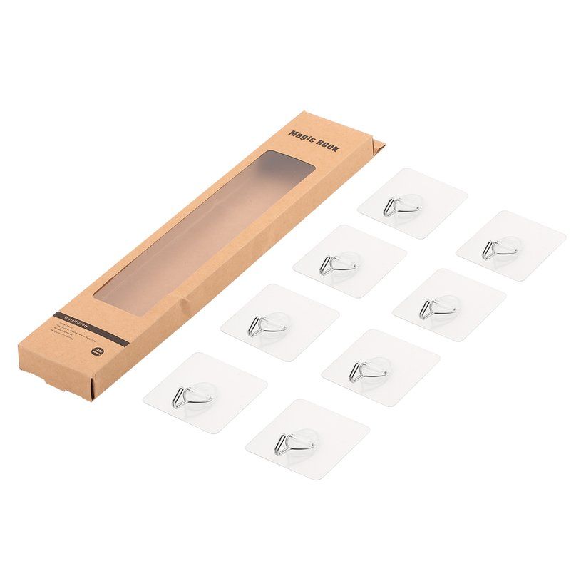 8 pcs Reusable Towel Clothes Waterproof Bathroom Kitchen Wall Hook Hanger