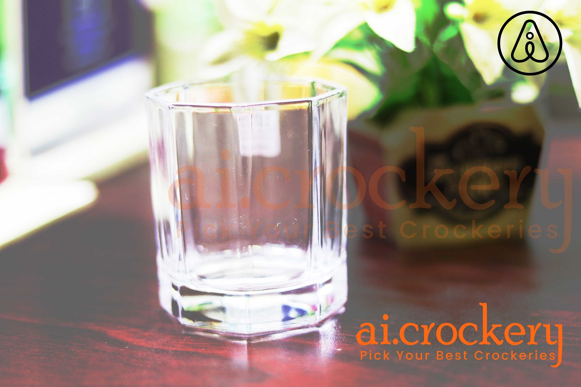 Water Drinking Glass 8 Angle C1109